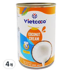 비엣코코 코코넛크림, 400ml, 4개