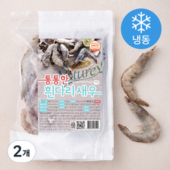 앤쿡 통통한 흰다리 새우 (냉동), 500g, 2개