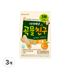 아이배냇 유아용 곡물친구 과자 감귤 5g x 8p, 감귤맛, 40g, 3개