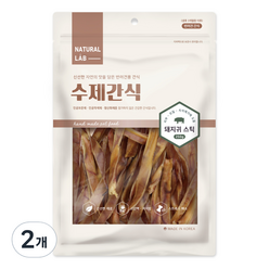 네츄럴랩 반려견 수제간식 250g, 2개, 돼지귀 스틱