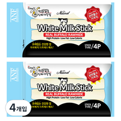 ANF 화이트 밀크스틱 강아지껌 4p, 밀크맛, 4개입