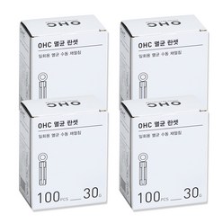 오상헬스케어 OHC 멸균 란셋 30g, 4개, 100개입