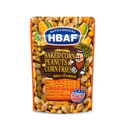 HBAF 넛츠 앤 스낵스 군옥수수맛 땅콩 앤 콘프라이즈, 1개, 120g