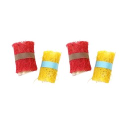 리프패럿 앵무새 돌돌말이 장난감 2종 x 2p 세트 SA00138, 노랑, 빨강, 1세트