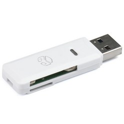 디지지 웨이브온 USB3.0 2in1 카드리더기, 화이트, YG-CR300