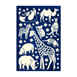 환타스틱스 야광별 스티커 귀여운 동물 NS-59, 5세트, 혼합색상