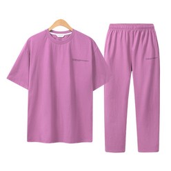 레이먼 코코 오버핏 반팔 티셔츠 + 와이드 팬츠 세트