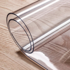 PVC 유리 책상 테이블 식탁 매트, 투명, 가로 90cm x 세로 110cm x 두께 1mm, 1개
