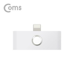 Coms IOS 8핀 (8Pin) 3 in 1 젠더(3.5mm 이어폰 AUX 잭/충전/홈버튼) White, 본상품선택, 1개, 본상품