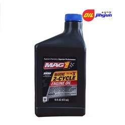 MAG1 MARINE 2-CYCLE TC-W TC-W3 맥원 마린 2행정 선외기 엔진오일 473mll 가솔린, 1개, MAG1 MARINE 2-CYCLE TC-W3