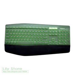키보드루프 키보드덮개 키보드스킨 Logitech mk850 무선 키보드 실리콘 방진 프로텍터 스킨 용 투명 투명 실리콘 키보드 커버 프로텍터, 초록, green