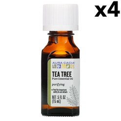 아우라카시아 티트리 오일 15ml 4팩 Aura Cacia Tea Tree, 기본