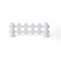 요고요 유아용 블록 듀플로 호환 놀이공원 피규어 소품, 13. 울타리 - 흰색
