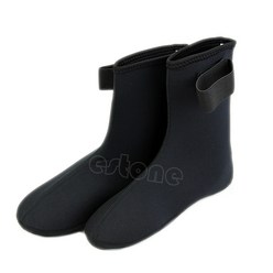 3mm Neoprene Watersport Socks 다이빙 스쿠버 서핑 수영복 스노클링 부츠, 블랙엠, 검은색