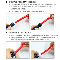 호환 PW y형 공압 피팅 감소 티 4 12mm 플라스틱 호스 퀵 커플 링 1 개, [01] PW, [01] 6-4