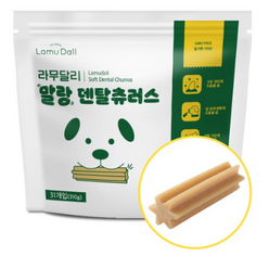 라무달리 강아지 말랑 덴탈츄러스 31p, 3개, 연어 + 생선살 혼합맛