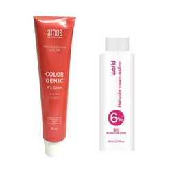 아모스 칼라제닉 잇츠글로우 80ml 산화제포함, 1개, 10NB.자연스러운 밝은황갈색(+산화제)