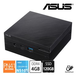 에이수스 ASUS 미니PC PN41-BBC099ML 인텔 N5105 RAM 4GB SSD 120GB 듀얼랜, 단품, 상세페이지 참조
