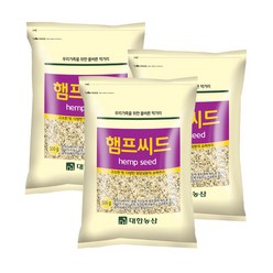 22년 햄프씨드 1.5kg (500gx3) / 간편 샐러드 슈퍼푸드 소용량, 1개