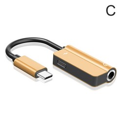 USB Type C-Type-C 및 3.5mm Aux 어댑터 USB C 오디오 케이블 2in 1 For Huawei Type-C-이어폰 커넥터 플러그, 씨, 하나