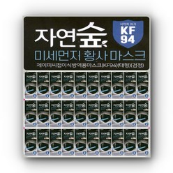 일동제약 자연숲 미세먼지 황사 성인용마스크 KF94(검정) (1매x30개), 30개