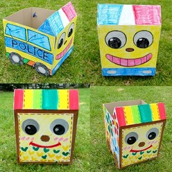 DIY 만들기 색칠하기 대형 박스자동차 종이접기 놀이 유치원 어린이 집 초등 학교 수업 학습 미술 재료 준비물, 상세페이지 참조, 상세페이지 참조, 상세페이지 참조