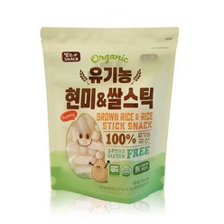 맘스스낵 유기농 현미&쌀스틱, 현미맛, 3개, 40g