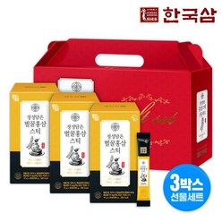 한국삼 정성담은 벌꿀 홍삼스틱 30포 x 3박스 선물세트, 단품, 단품