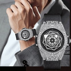 ONOLA 시계 다이아몬드 장식으로 스타일리시한 남성용 생방송 판매