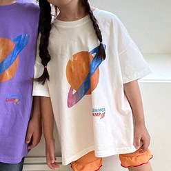 느엘 유아용 우주반팔여름티셔츠