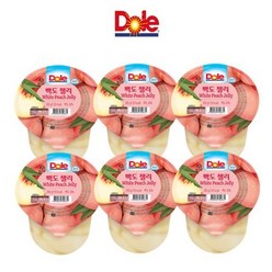 Dole 과일 컵젤리 백도젤리 200g x 6개입, 상세페이지 참조, 상세페이지 참조