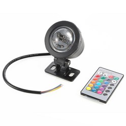 수중 RGB LED 스포트라이트 전구 AC 110V 220V DC 12V 15W 10W 풍경 빛 홍수 빛 야외 정원 분수 풀 장식, 검정색 미국 플러그, 검정색 85-265V