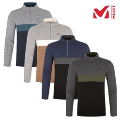 밀레 MILLET 23FW 겨울 매년 인기만점! 맨날 입어도 안질리는 따뜻하고 포근한 니트형 반집업 긴팔 티셔츠