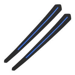고무보호제 충돌 방지 프로텍터 자동차 액세서리 범용 탄소 섬유 고무 범퍼 립 스트립 외부 장식 몰딩 2 개, 파란, 02 파란