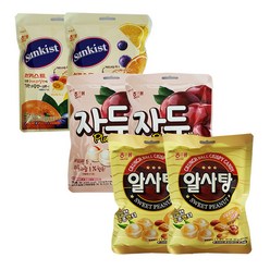 해태 캔디 3종 6개입(알사탕+썬키스트+자두), 90g, 1세트