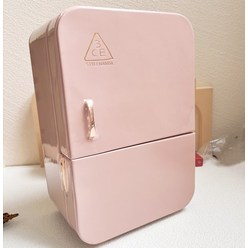 너무 좋아~ 3ce 현물 핑크색 작은 냉장고 수납함 정리 메이크업 박스 소녀감 가득 핑크빛 보들보들, 1개