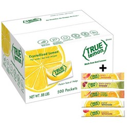 True Citrus 트루레몬 500개입 샘플러 5개입 True Lemon Bulk Packets, 400g, 500개