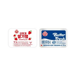 (냉장)[오뚜기] 버터후레시10gx20개+딸기쨈12gx20개, 1세트, 10g