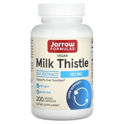 Jarrow Formulas Vegan Milk Thistle 150 mg 200 Veggie Capsules