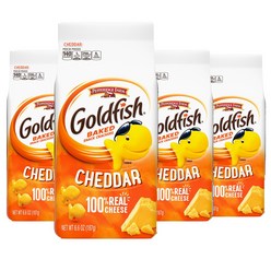 페퍼리지팜 골드피시 베이크드 스낵 크래커 체다 4개x187g Goldfish Cheddar Crackers 4ct, 4개, 187g