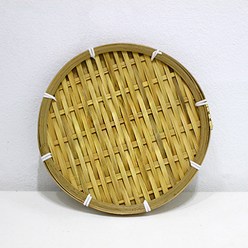 식품용 대나무접시채반20cm-35cm 소쿠리 튀김그릇 원형 트레이, 20cm
