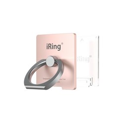 억스 아이링 링크2 무선충전 가능 스마트링 휴대폰 거치대, 1개, iRing Link2 - 로즈 골드