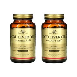 [2개세트] Solgar 솔가 코드리버오일 비타민 A D 250정 대구간유 Cod Liver Oil 식물성 글리세린 레티닐팔미테이트 콜레칼시페롤 mixed tocopherols