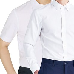 체인지 남성 긴팔 반팔 기본 화이트 정장 와이셔츠