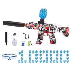 전자 전동 물총 전기 스플래터 장난감 젤 볼 블래스터 10000 포함 환경 친화적 워터 비즈 고글 야외 M41, 01 Red