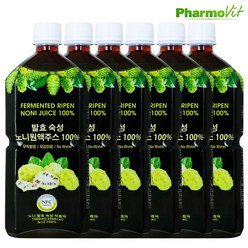 파모빗 발효 숙성 노니원액주스 100% 1000ml, 6개, 1L