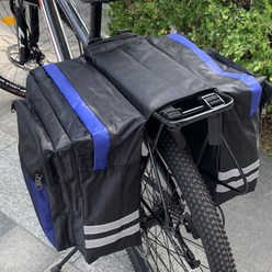 자전거 짐받이 안장 자전거가방 투어백 뒷좌석 더블백, E366 더블백(블랙), 1개