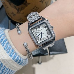 DFMEI 여성시계 패션풀 큐빅 팔찌 눈금 기품 큐빅 시계