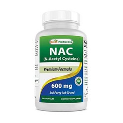 베스트 내츄럴s NAC 나크 N Acetyl 시스테인 600mg 250캡슐 n Acetyl 시스테인 Powerful antioxidant, 1개