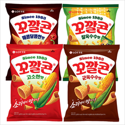 롯데 꼬깔콘 67g 4종x2개 총8개 [고소한맛 군옥수수맛 매콤달콤맛 찰옥수수맛], 2개